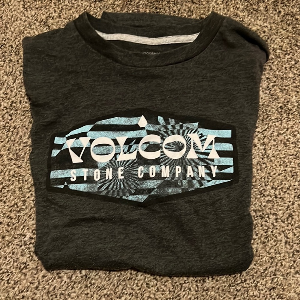Boys gray Volcom short sleeve shirt Large